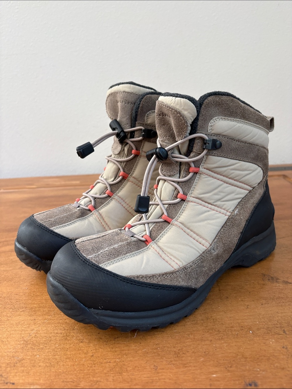 Lands End Extreme Squall Waterproof Winter Boots - Taupe/Black Size 8.5
